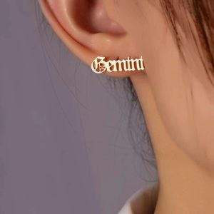 🎀🎀Gemini Old English Letters Earrings🎀🎀🎀